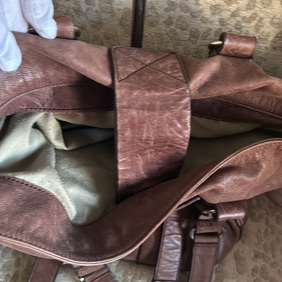 Chloe brown distressed Boho leather tote shoulder bag - Picture 14 of 17